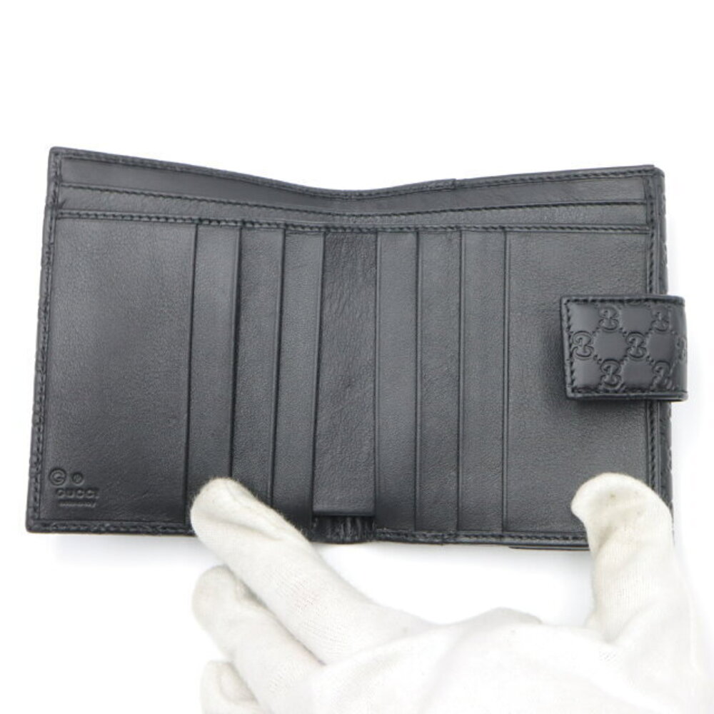 Gucci double hook wallet leather Guccissima black - Picture 3 of 6